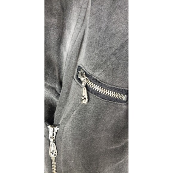 Affliction Motors Black Premium Sweater Knit Moto‎ Jacket XS Wash Out Gray Eagle - Picture 5 of 8